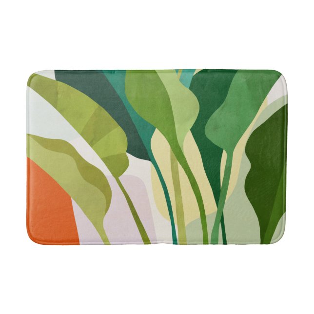 Tropical Leaves Bath Mat (Front)