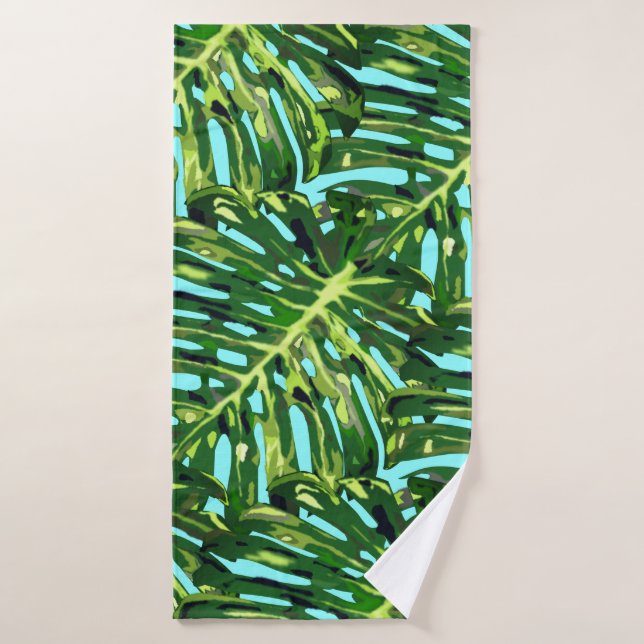Tropical Leaves Bath Towel (Bath Towel)
