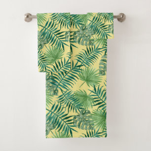 Tropical Leaves Bath Towel Set