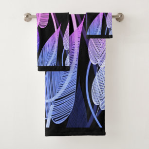 Tropical Leaves Bath Towel Set