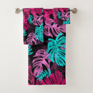 Tropical Leaves Bath Towel Set