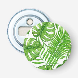 Tropical leaves bottle opener