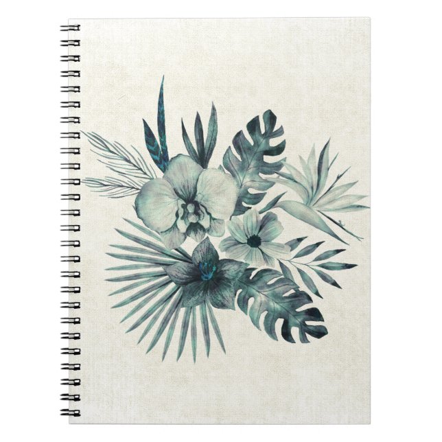 Tropical leaves bouquet notebook (Front)