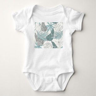 Tropical Leaves: Bright Seamless Trend Baby Bodysuit