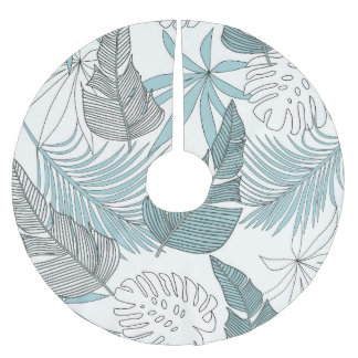 Tropical Leaves: Bright Seamless Trend Brushed Polyester Tree Skirt