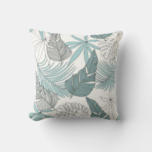 Tropical Leaves: Bright Seamless Trend Cushion