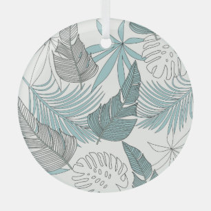 Tropical Leaves: Bright Seamless Trend Glass Tree Decoration