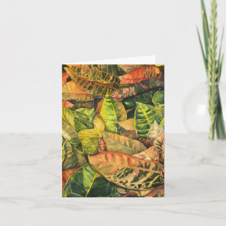 Tropical Leaves Card