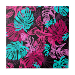 Tropical Leaves Ceramic Tile