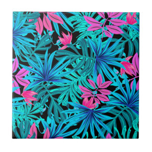 Tropical Leaves Ceramic Tile