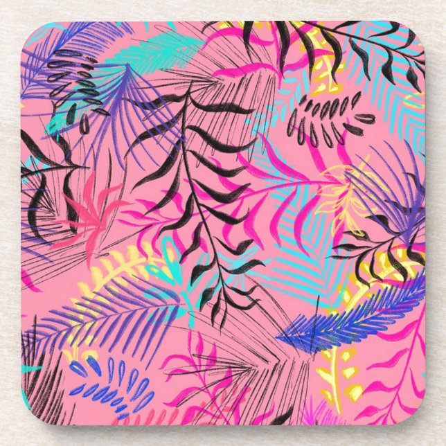Tropical Leaves Coaster (Front)