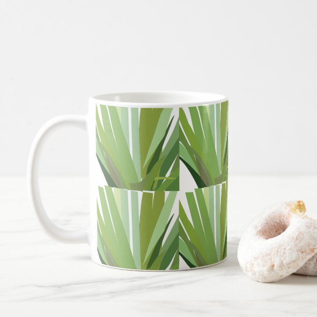 Tropical Leaves Coffee Mug (With Donut)