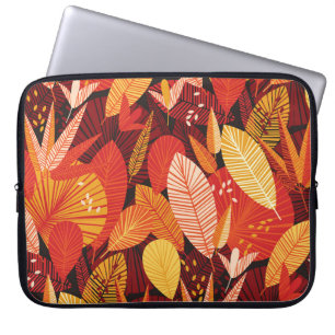 Tropical Leaves: Colourful Geometric Foliage. Laptop Sleeve