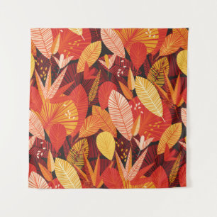 Tropical Leaves: Colourful Geometric Foliage. Tapestry