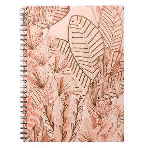 Tropical Leaves: Creative Hand-Drawn Pattern. Notebook