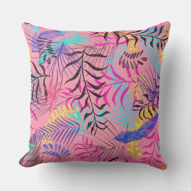 Tropical Leaves Cushion (Front)