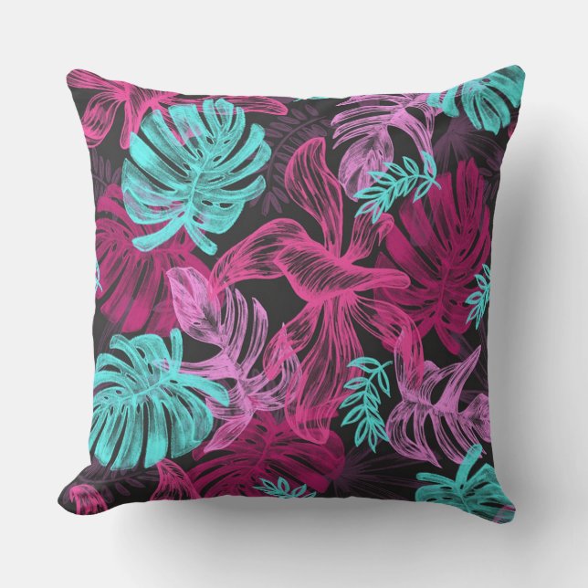 Tropical Leaves Cushion (Front)