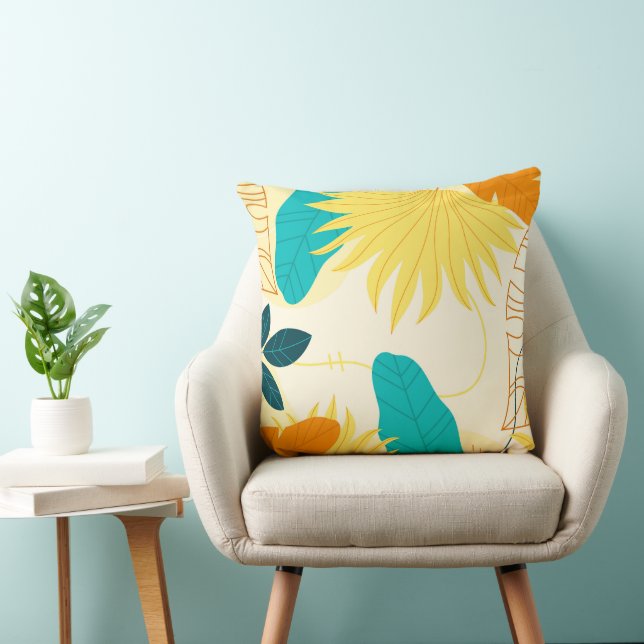 Tropical Leaves Cushion (Chair)