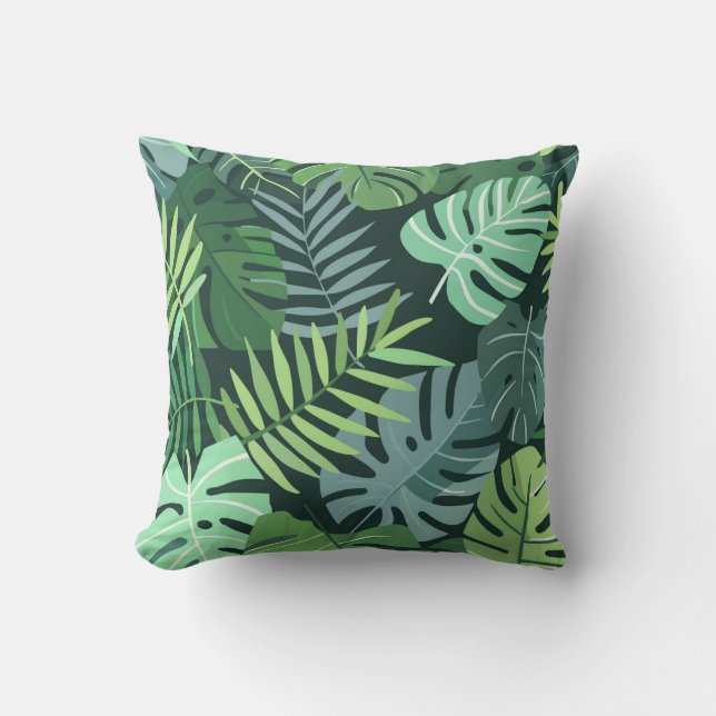 Tropical Leaves Cushion (Front)