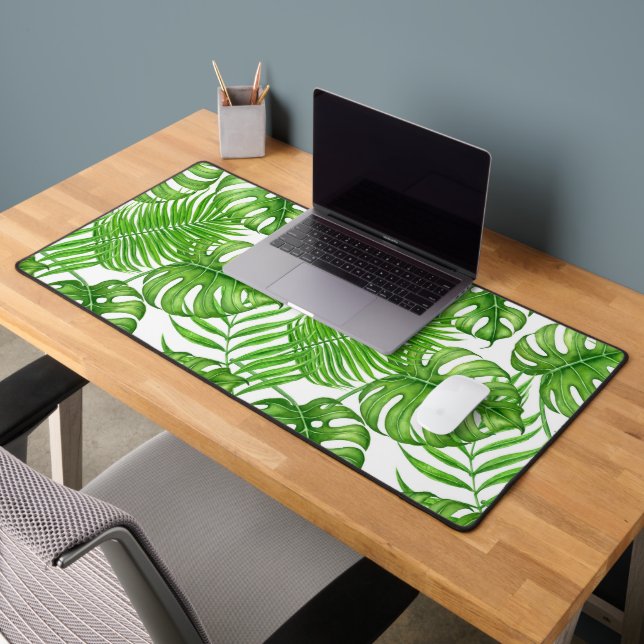 Tropical leaves desk mat (Office 2)