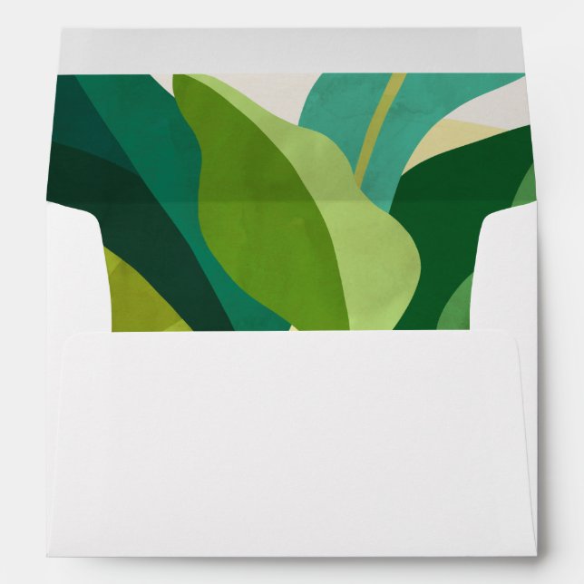 Tropical Leaves Envelope (Back (Bottom))