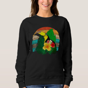 Tropical Leaves Exotic Bird Animal Wildlife Flower Sweatshirt