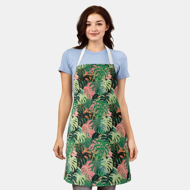 Tropical Leaves Extravaganza Apron (Worn)