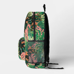 Tropical Leaves Extravaganza Printed Backpack