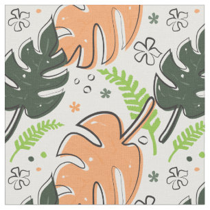 tropical leaves fabric