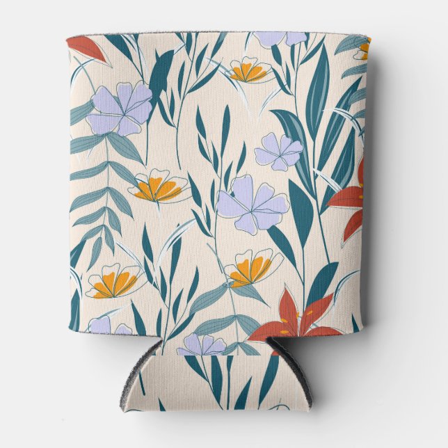 Tropical Leaves: Fashionable Abstract Background. Can Cooler (Front)