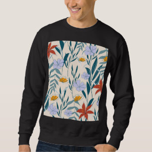 Tropical Leaves: Fashionable Abstract Background. Sweatshirt