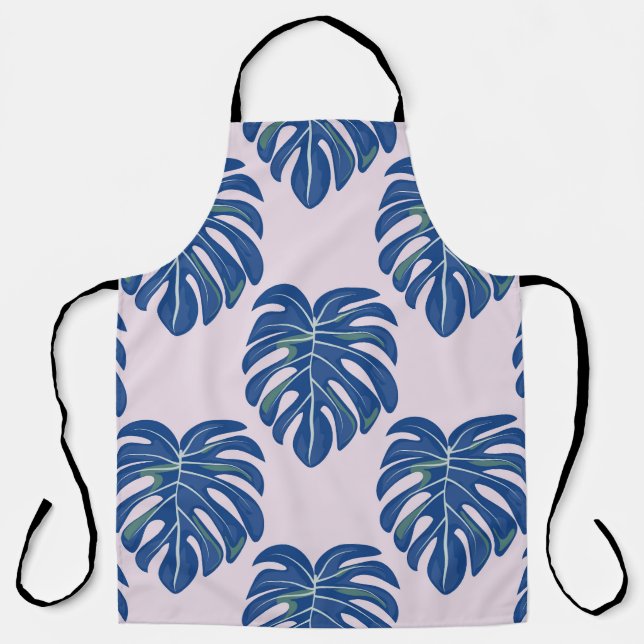 Tropical Leaves Fashionable Seamless Pattern Apron (Front)
