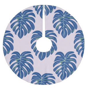 Tropical Leaves Fashionable Seamless Pattern Brushed Polyester Tree Skirt