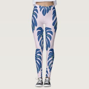 Tropical Leaves Fashionable Seamless Pattern Leggings