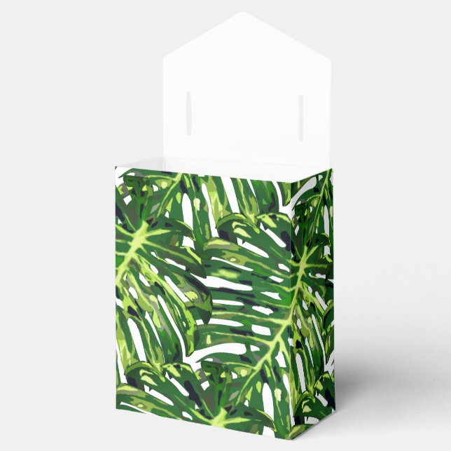Tropical Leaves Favour Box (Opened)