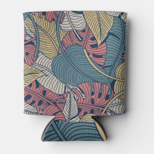 Tropical Leaves, Floral Seamless Background. Can Cooler
