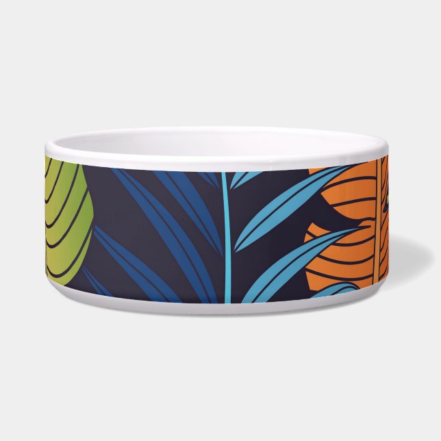 Tropical leaves, floral seamless pattern. (Front)