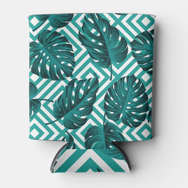 Tropical Leaves: Floral Seamless Pattern. Can Cooler (Front)