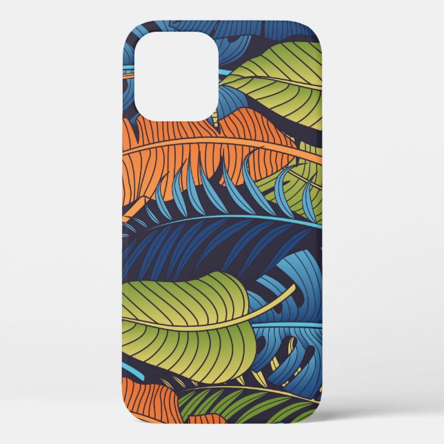 Tropical leaves, floral seamless pattern. Case-Mate iPhone case (Back)