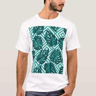 Tropical Leaves: Floral Seamless Pattern. T-Shirt