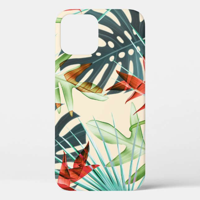 Tropical Leaves & Flowers: Vibrant Pattern Case-Mate iPhone Case (Back)