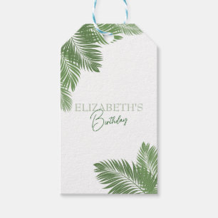 Tropical Leaves  Gift Tags