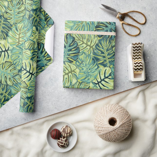 Tropical Leaves Gift Wrap (Crafts)