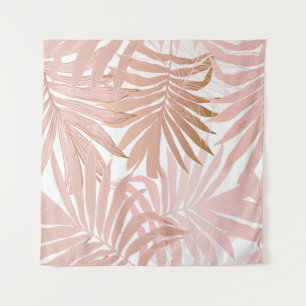 Tropical leaves: glossy gradient pattern. tapestry
