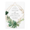 Tropical Leaves Gold Geometric Frame Wedding