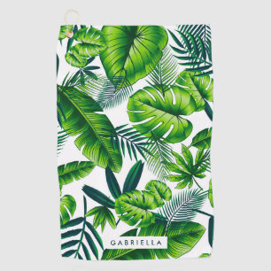 Tropical Leaves Golf Towel