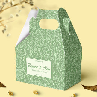 Tropical Leaves Green Soap Bar Box Brand Packaging