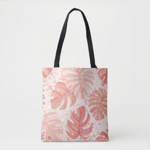 Tropical leaves: hand-drawn vintage pattern. tote bag