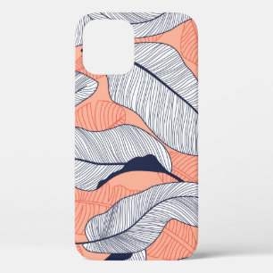Tropical leaves, jungle leaves seamless vintage fl iPhone 12 case