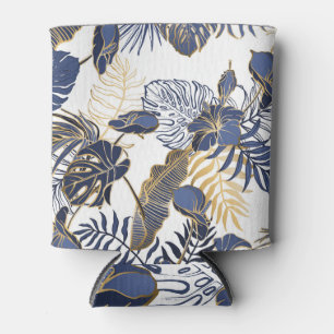 Tropical leaves, jungle seamless background. can cooler